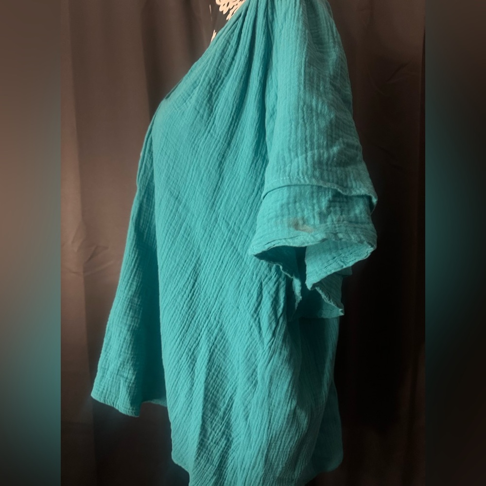 Joie Turquoise Blouse - Picture 2 of 4